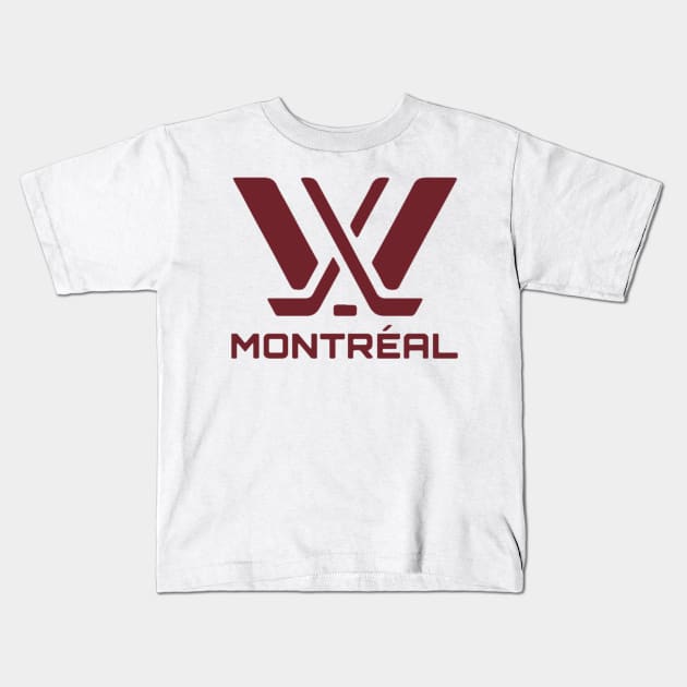 🏒 PWHL - MONTREAL 🏒 Kids T-Shirt by INLE Designs